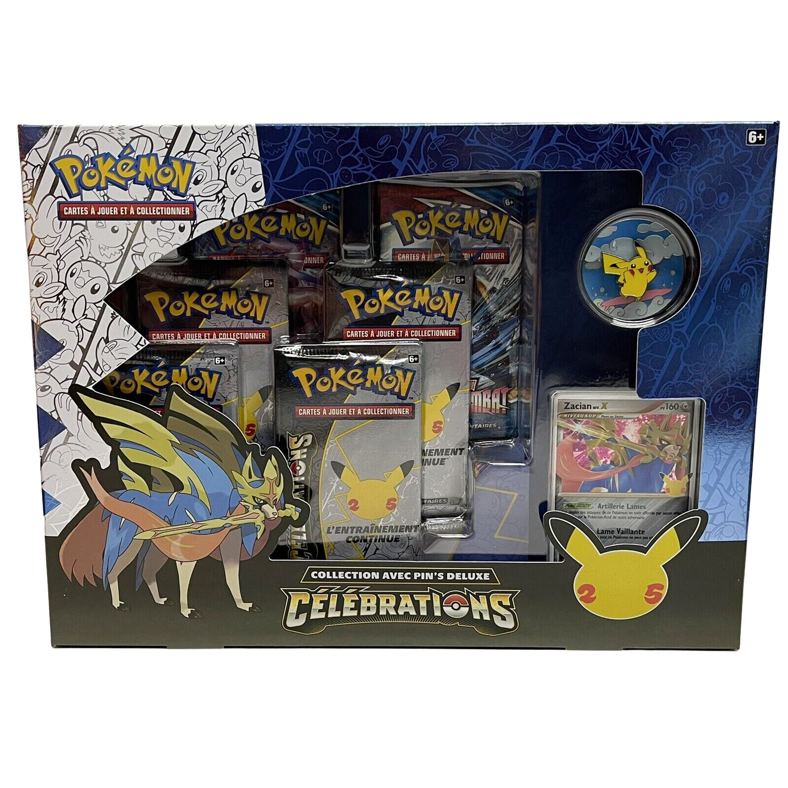 Coffret Pokémon TCG Célébrations avec Zacian Niv. X en français